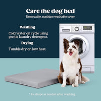 Cybarmour Indestructible Dog Bed - Outdoor Waterproof Chew Proof Dog Crate Pad - Orthopedic Kennel Mat for Aggressive Chewers - Large Breeds & Fits 36-Inch Crate - 35"x22", Limestone