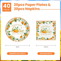 40 Pcs Basketball Plates and Napkins Set - Little Cutie - image 2
