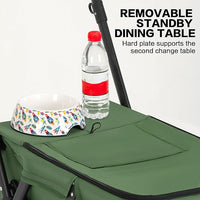 Pet Stroller Cat Dog Stroller Travel Folding Pet Carriers（Green）