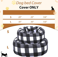 Round Dog Bed Cover Washable Elastic Edged 30×9.8 Inch – Essentials for Dogs - 30*30*9.8 Inch / Black - image 4