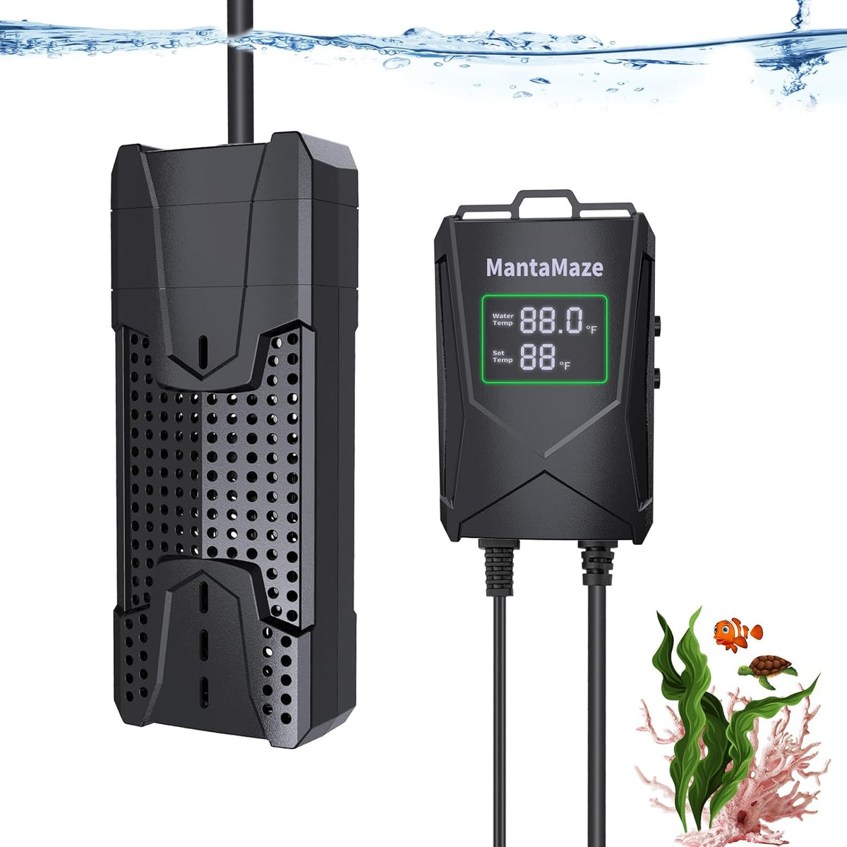 Submersible Aquarium Heater - 300W for 20-80 Gallon