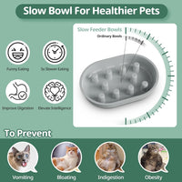 Bowl & Mat Set for Automatic Microchip Cat Pet Feeder - Gray Bowls / 2+1 Pack - image 3