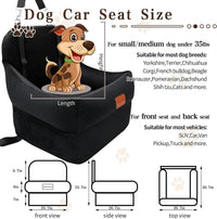 Dog Booster Car Seat for Small/Medium Dogs up to 30 lbs - black - image 3