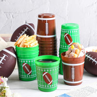 Norme 24 reusable plastic soccer party cups in 4 printed styles - view 22
