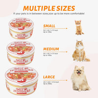 寵幸 Ramen Noodle Cute Cat Bed, Soft Warm Washable Kitten Bed - 23.6"L x 23.6"W x 10.2"Th / white - image 2