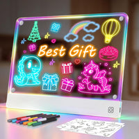 16" Rechargeable LED Drawing Board for Kids, 7 Colors - White2 / 1PACK
