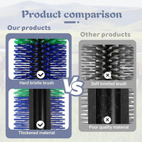 Livestock Scratching Brush, 17.5 x 7.8 Inch Goat Brushes for Grooming, Horse Brushes for Shedding, Livestock Brush with 4 Screws Great for Horse, Elk, Cattle, Pig, Sheep（Green）