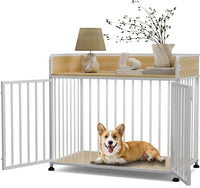 42inch Dog Crate Furniture, Medium Dog Kennel Indoor, Decorative Pet House End Table, Wooden Cage Kennel Indoor, Heavy Duty Dogs Crate Furniture for Large and Medium