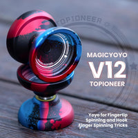 MAGICYOYO V12 Finger Spin Yoyo - Black Blue Red - image 2