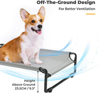 Veehoo Outdoor Elevated Dog Bed - Grey / 35.0"L x 26.0"W x 9.4"Th - image 2
