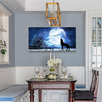 Canvas Wall Art For Bedroom Wall Decoration For Living Room Large Size Luminous Scenery Wolf Wall Decor Pictures Artwork Painting Modern Office Canvas Art Prints Room Decor Ready To For Home Decor