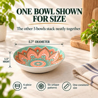 Ceramic Cat Food Bowls, Water - Bohemian Colors - image 3