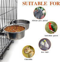 PINVNBY Parrot Feeding Cups Birds Food Dish Stainless Steel Parrot - Three screws / XL - image 4