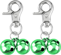 Cat Bell 2 Pack, Pet Collar Bells for Cats and Dogs - Green / Small