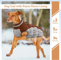 Dog Winter Jacket Cozy Reflective Waterproof Windproof Warm Pet - Medium / Brown - image 4