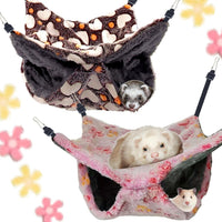 Straps are Adjustable Sugar Glider Pouch Hammock Bed Bedding - Brown Pink