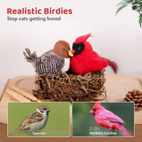 Potaroma Cat Toys Chirping Birds 2 Pcs with Catnip SilverVine - image 3