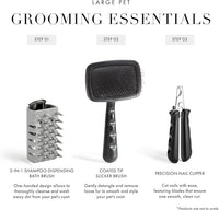 Tweezerman Dog and Cat Slicker Brush for Large Pets, Grooming Brush with Coated Bristles to Prevent Scratching and Ergonomic Handle