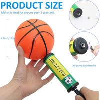 Oleitodh mini basketball set of 40 inflatable 6 inch PVC balls in mixed colors with hand pump - view 10