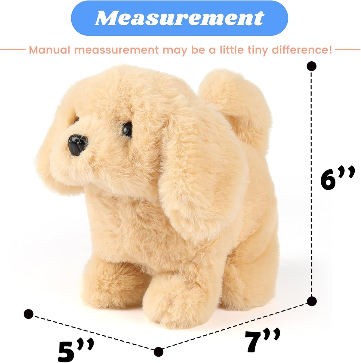 Hopearl Walking Gray Tabby Cat Interactive Electronic Pet Plush Kitty - Dog-Brown - image 2