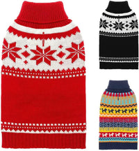 Dog Sweater - Winter Coat Apparel Clothes with Colorful Stripes for Cold Weather – Essentials for Dogs - Small / Single Red - image 2