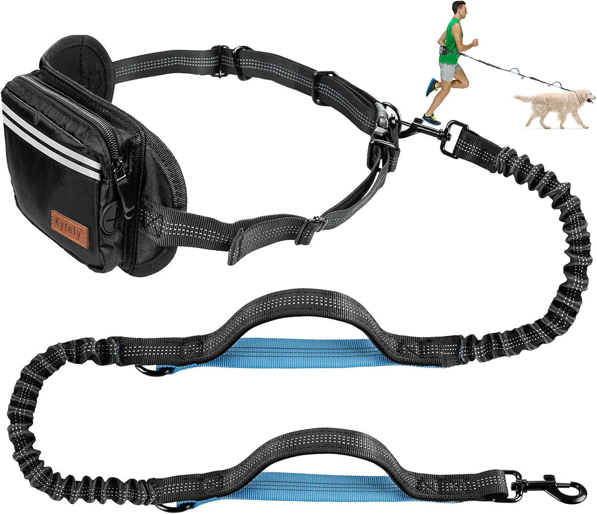 Kytely Hands Free Dog Leash with Zipper Pouch - For 1 Dog / Medium/Large