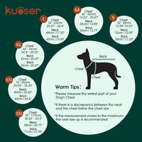 Kuoser Large Dog Coat, Fleece Lined Dog Winter Jacket with Harness Hole, L – Essentials for Dogs - Xx-large (Chest: 29.92" - 35.43") / Silver Grey - image 2