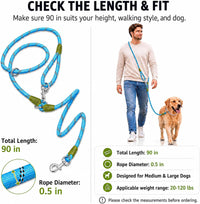 Hands Free Dog Leash Crossbody Dog Running Leash Handsfree Pet Rope - Blue / For Single Dog - image 4