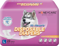 HONEY CARE All-Absorb Disposable Female Dog Diapers Small Size - Large (Pack of 1)