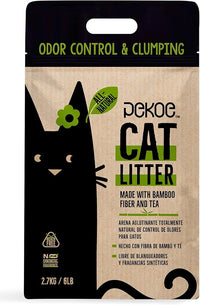 PeKoe All-Natural Odor Control & Clumping Cat Litter with Bamboo and Tea, 6-lb Bag (Pack of 1)