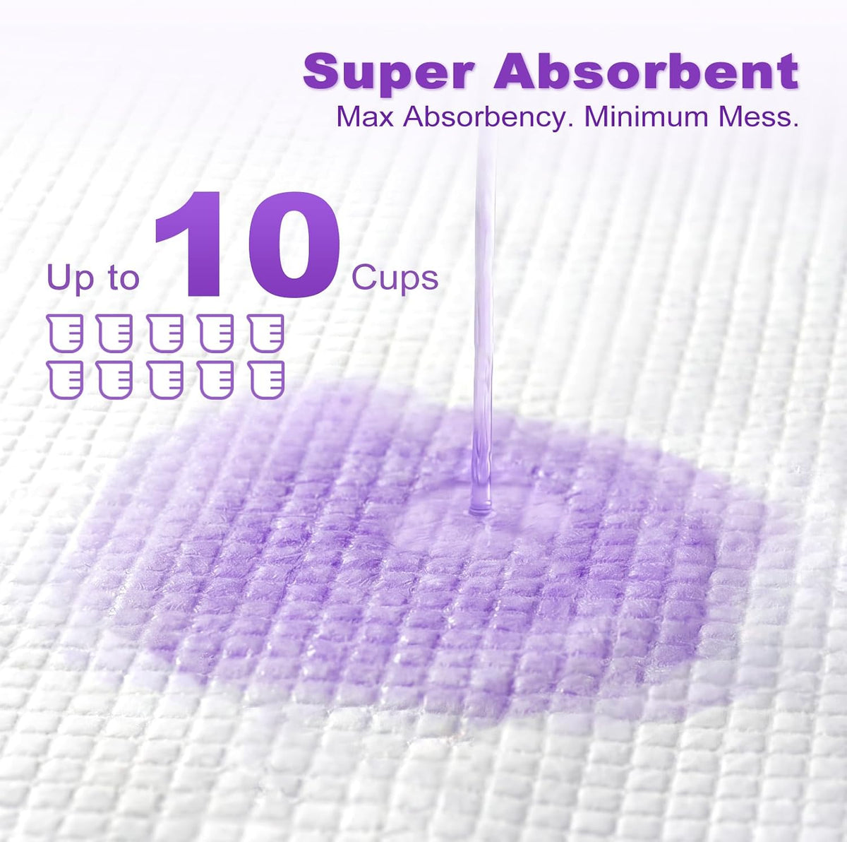 MIZOK Dog Pee Pads Wee Wee Pads Lavender Odor Control XXL 30x36in – Essentials for Dogs - X-Large 30"x36“ 40 Counts - image 2