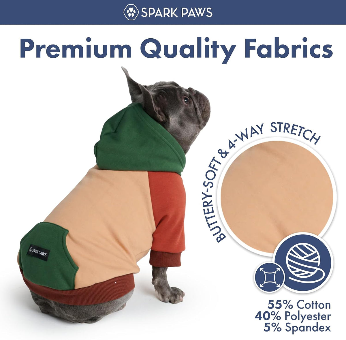 Spark Paws Dog Hoodie, Buttery-Soft Sweater Sweatshirt - Ranger / 5XL - image 2