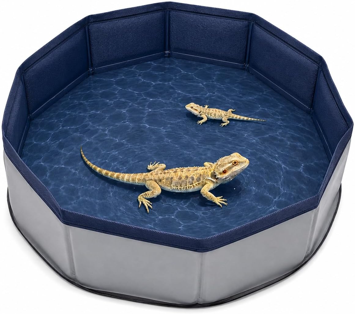 Eooqi Foldable Bearded Dragon Bathtub - Gray