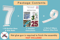 JoyBox Design 3FT DIY Mosaic Balloon Number 1 Frame - Number 7 - image 3