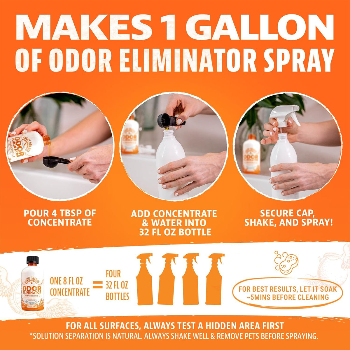 Angry Orange Pet Odor Eliminator Concentrate - Fresh / 8 Fl Oz (Pack of 1) - image 3
