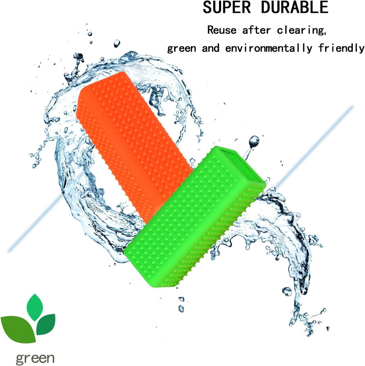2pcs Pet Dog Cat Hair Remover, Pet Hair Removal Tool - Orangegreen - image 4