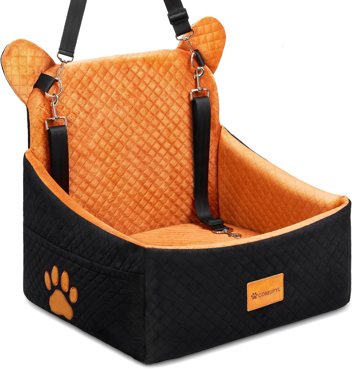 Dog Car Seats for Small/Medium Dogs up to – Essentials for Dogs - brown black