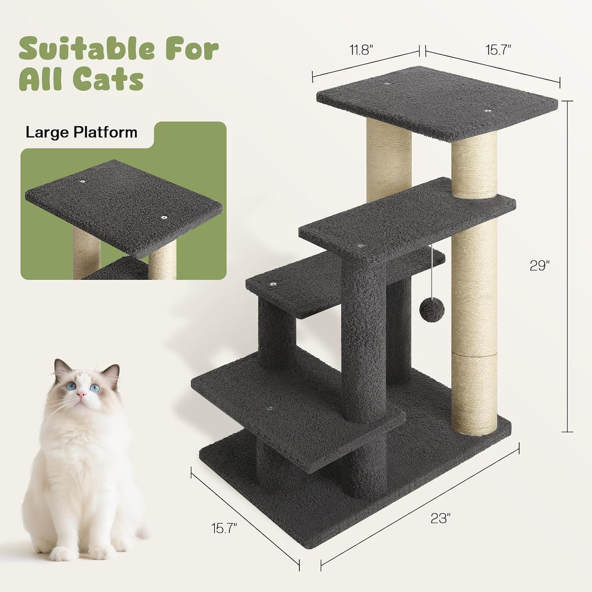 4-Step Pet Steps for Cats/Dogs - Gray / 1 / 4-step - image 3