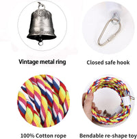 94.4inch Length Colorful Cotton Bendable Rope Perch Swing Bird Chew - 43'x2pcs - image 4