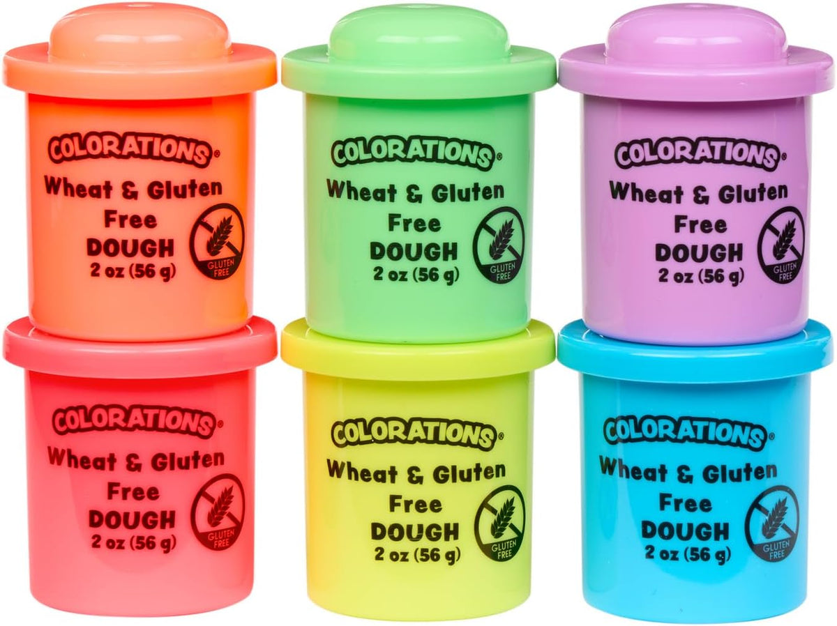 Colorations Wheat & Gluten-Free Classic Dough, 8 Colors – Fun for Kids & Family - Neon