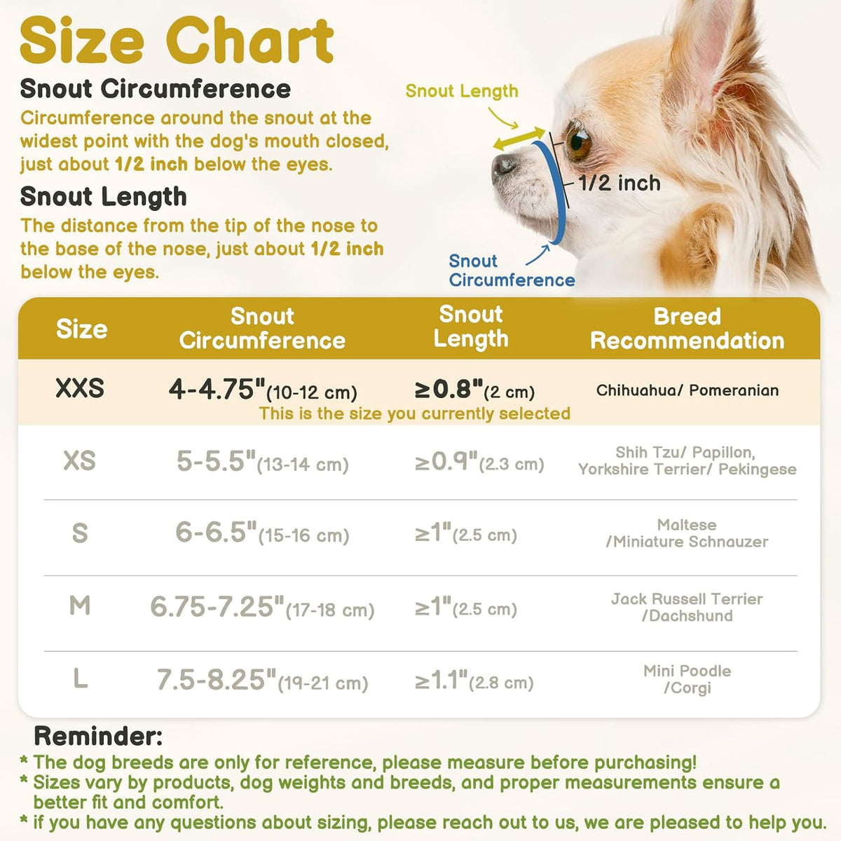Mesh Muzzle for Short Snout and Small Medium Dogs Anti-Biting – Essentials for Dogs - Black / XXS [Snout Cir: 4-4.75"] - image 4