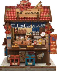 Owl Bookstore Book Nook Kit, 3D Wooden Puzzles with LED - Osaka Takoyaki
