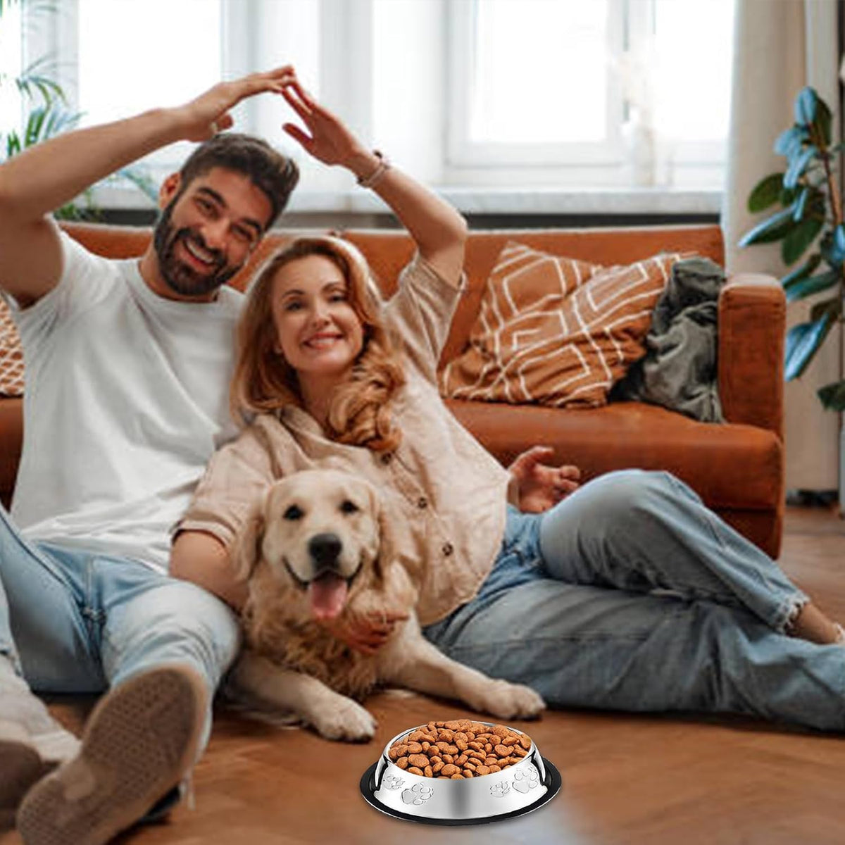 10 Pcs Stainless Steel Dog Bowl Pet Feeding Bowl with Rubber Base - 18.6 oz - image 3