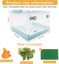 Travel Portable Foldable Terrarium Kits for Reptiles -Heat-Resistant Material, Easy to Move with Wheels, Includes Plant, Feeding Bowl, and Carpet for Snakes, Lizards, Tortoises, and Leopard