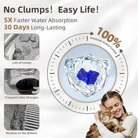 LaSyL Premium Crystal Cat Litter - 8.6 lb, Two Months Lasting - Superior Odor Control & Absorption, Non-Clumping, Low Tracking Silica Gel Safe for Pet, White & Blue (2 Bags of 4.3 lb)