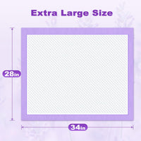 MIZOK Dog Pee Pads Wee Wee Pads Lavender Odor Control XXL 30x36in – Essentials for Dogs - Large 28"x34“ 40 Count - image 3