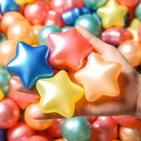 TRENDPLAY Star Ball Pit Balls for Toddlers 50 100 200 Count Star - Pearl Colors Mix / 200 - image 4