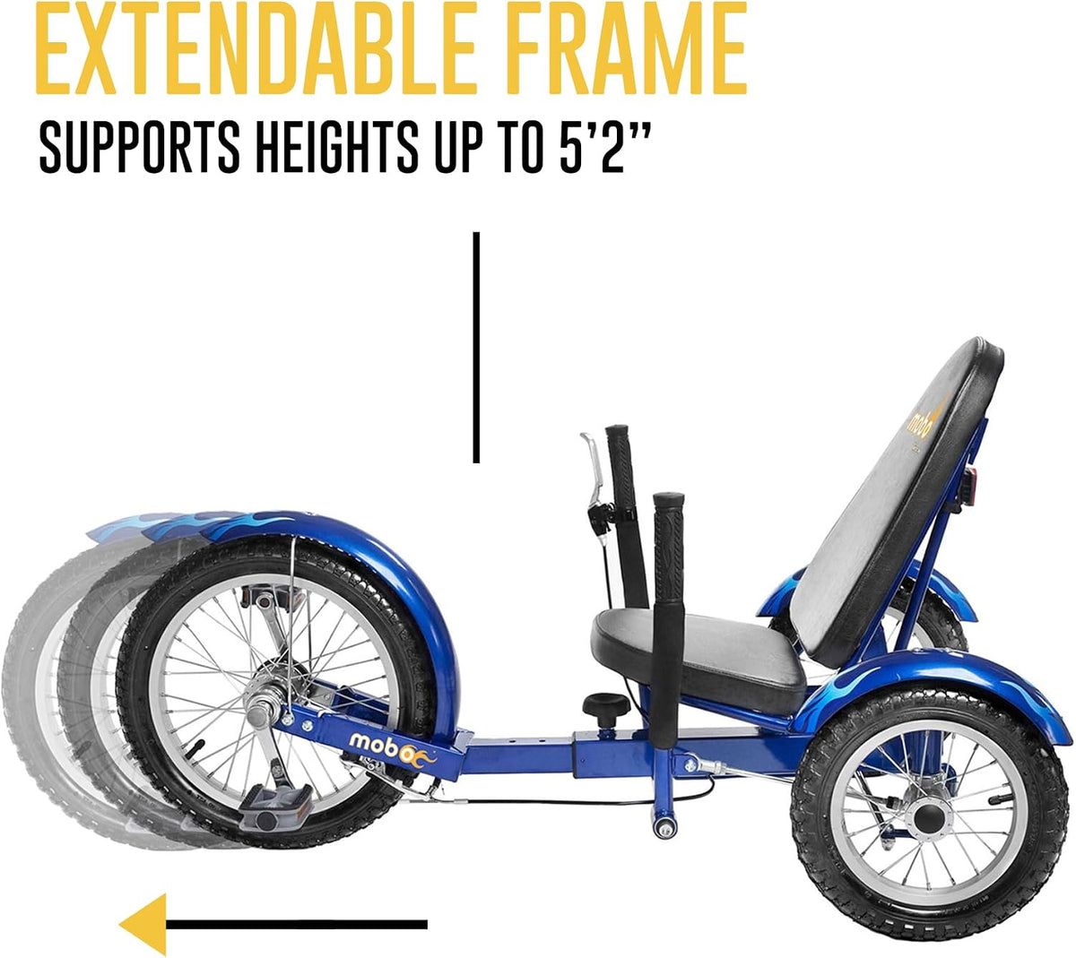 Mobo Triton Pedal Go Kart Trike. Kids 3-Wheel Bike. Youth Cruiser - Blue - image 3