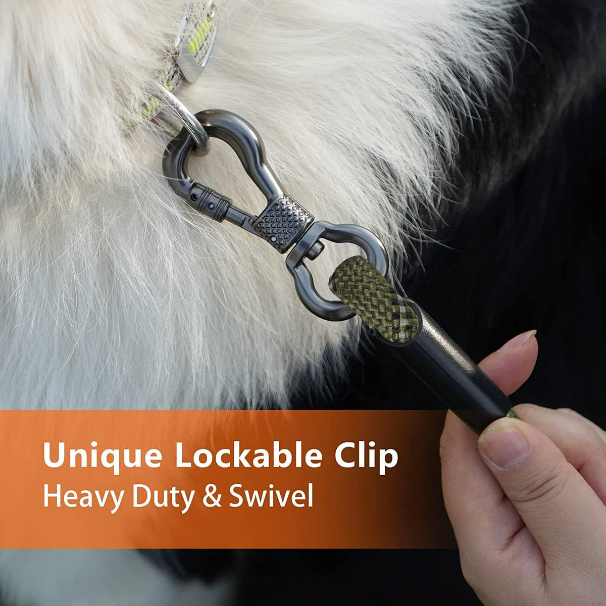 30 FT Dog Leash, Obedience Recall Training Agility Lead - 15ft*3/8" / Olive - image 2