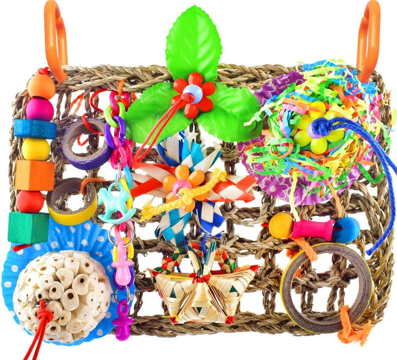 KATUMO Bird Toys, Large Bird Foraging Wall Toy - White